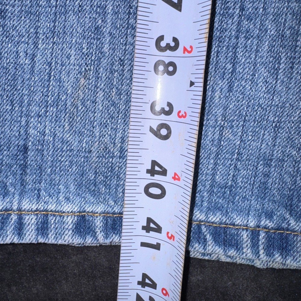 Vintage 2002 Levi's 529 Jeans Mens 34x32 Low Rise Straight Blue Denim Y2K 0502 - Picture 15 of 16